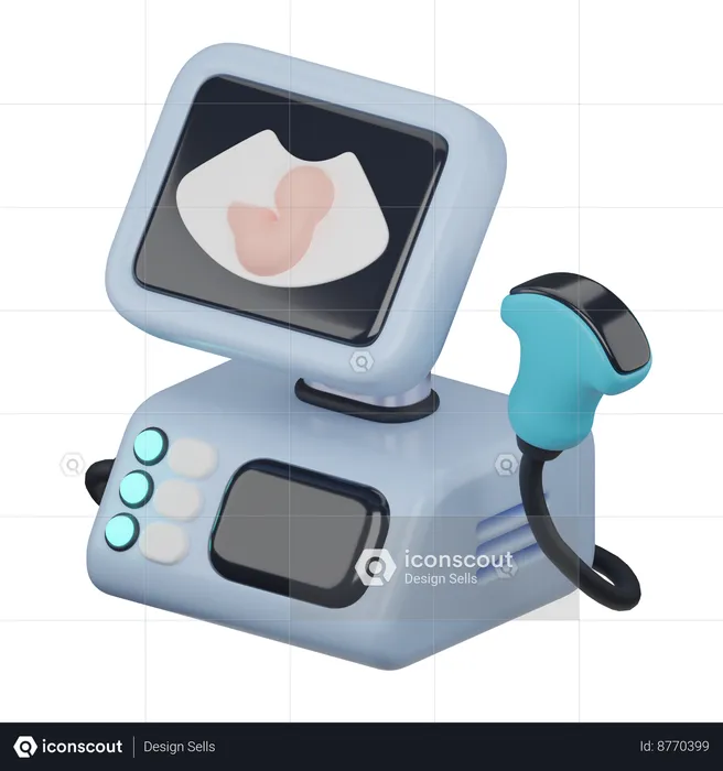 Ultrasound Diagnostic  3D Icon