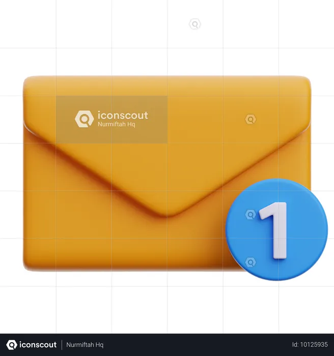 Um e-mail recebido  3D Icon