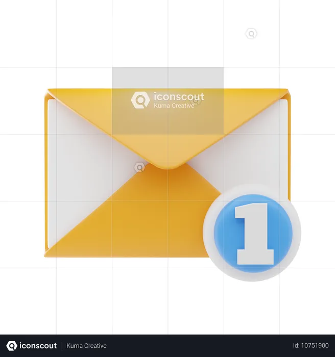 Um e-mail recebido  3D Icon