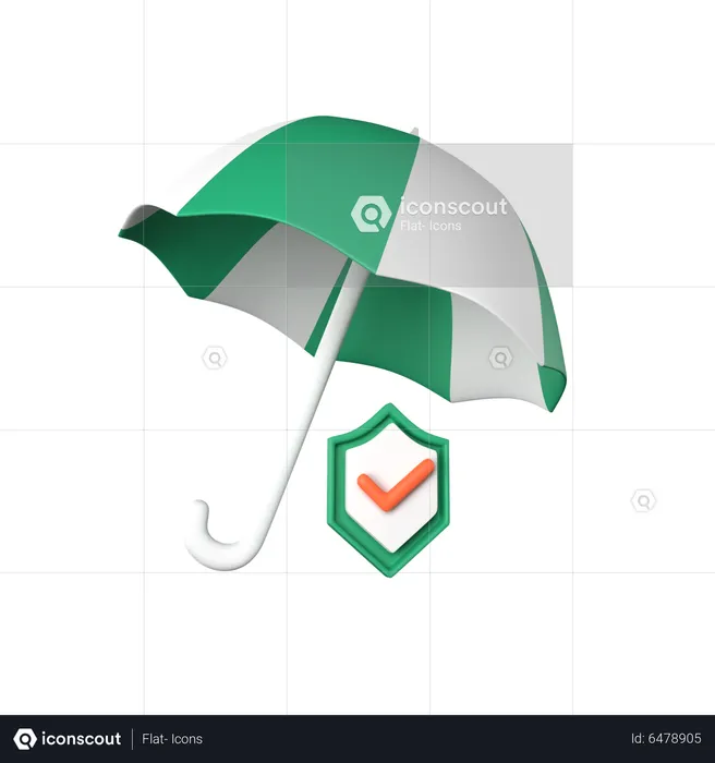 Umbrella Insurance  3D Icon