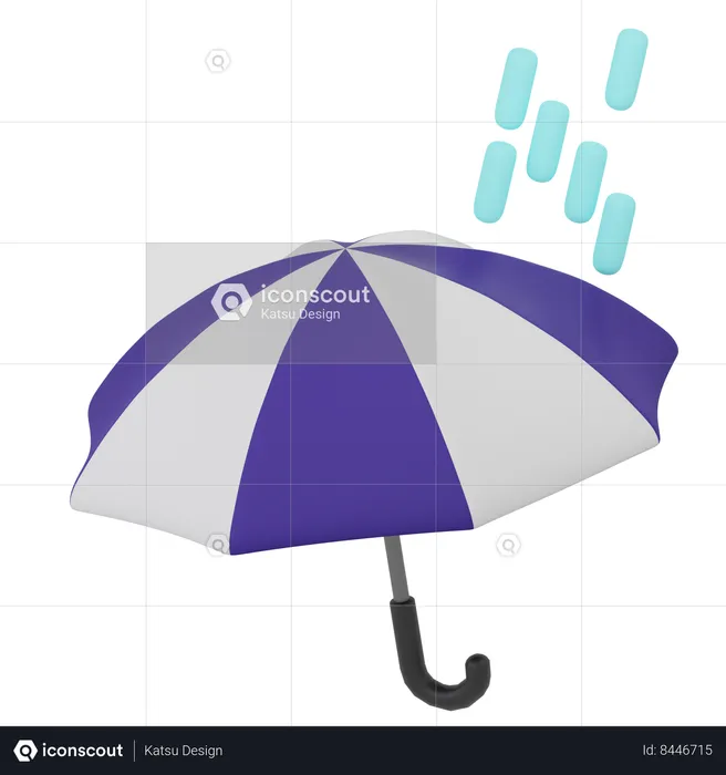 Umbrella Rain  3D Icon