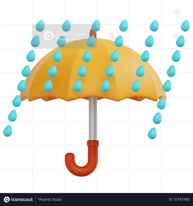 傘雨  3D Icon