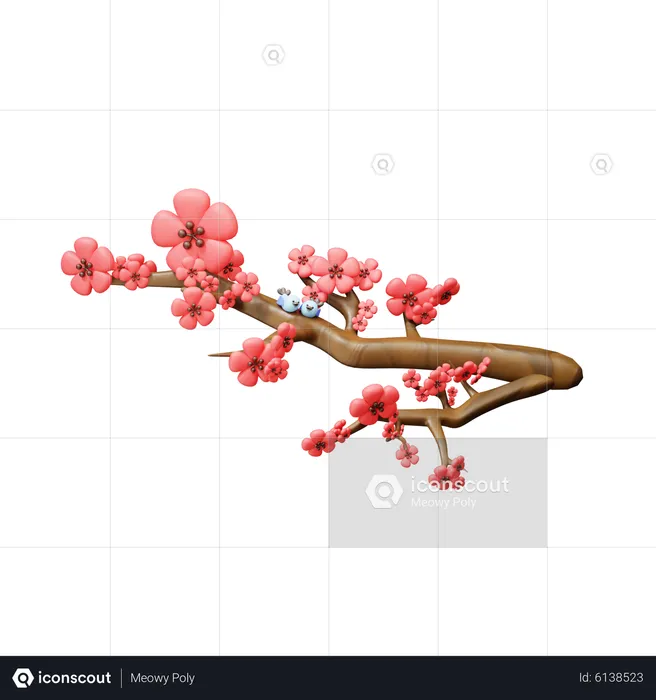 Ume Tree  3D Icon