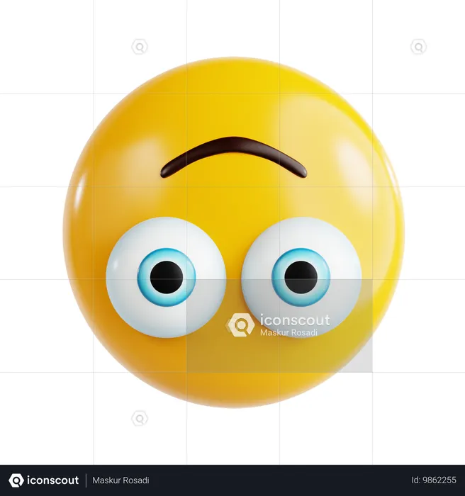 Umgedrehtes Smiley-Emoji Emoji 3D Icon