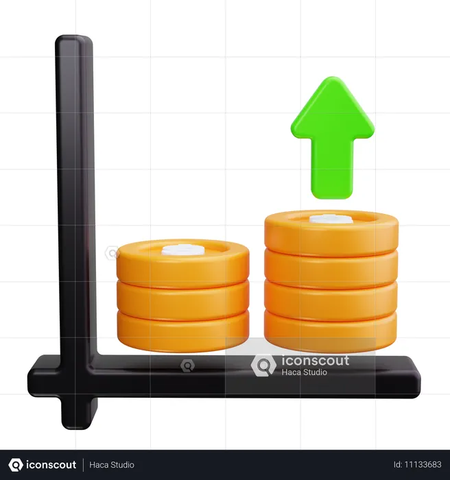 Umsatzdiagramm  3D Icon