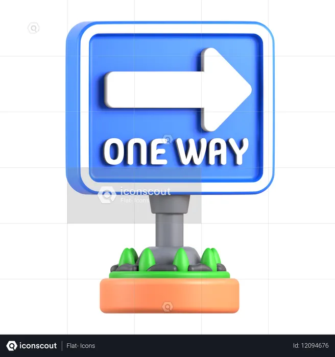 Un camino  3D Icon