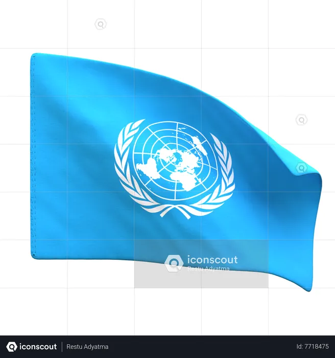 Un Flag Flag 3D Icon