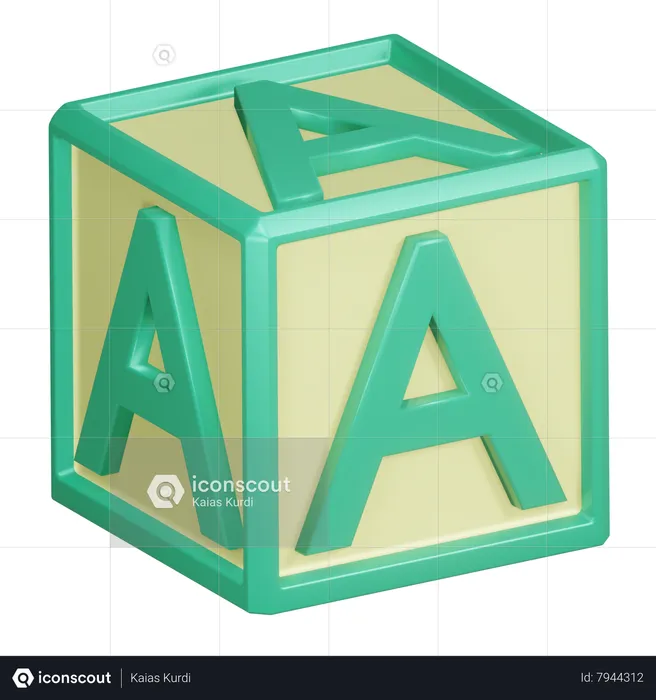 Una letra del alfabeto  3D Icon