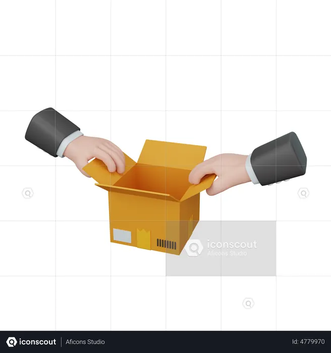 Unboxing  3D Illustration
