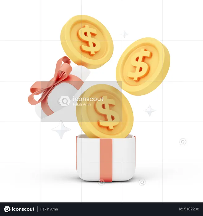 Unboxing Dollar  3D Icon