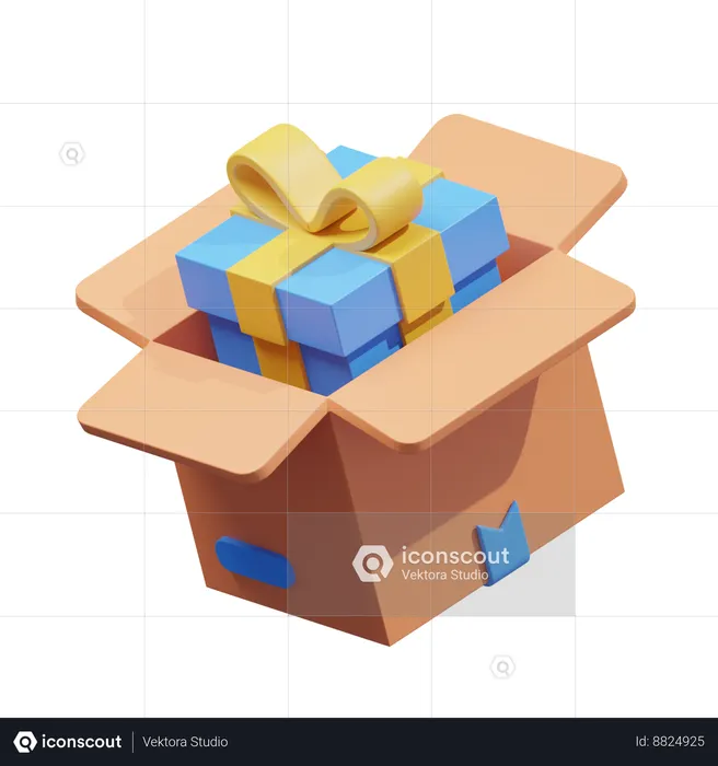 Unboxing Gift  3D Icon