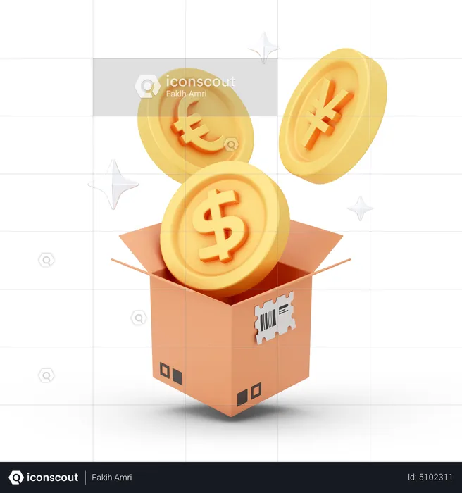 Unboxing Money  3D Icon