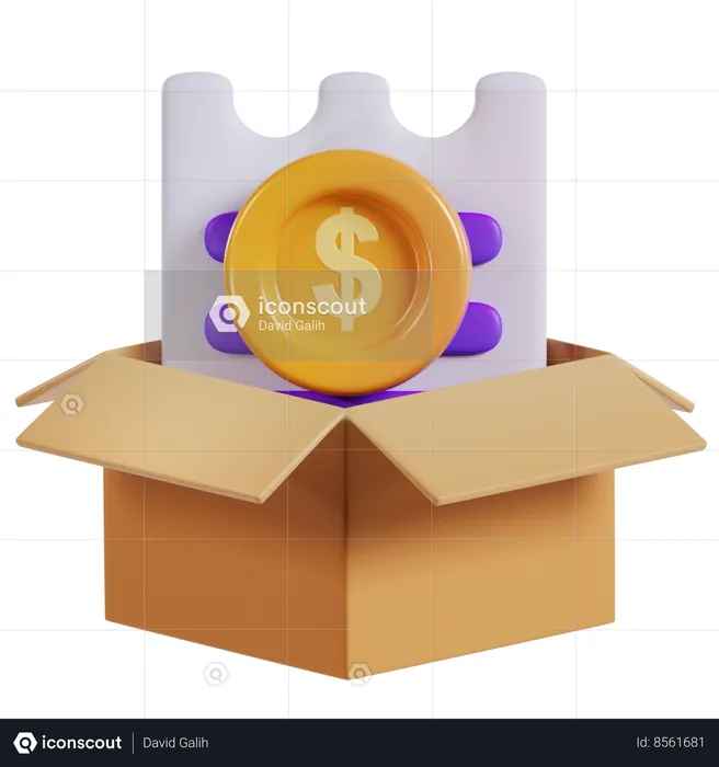 Unboxing the Payment Process  3D Icon