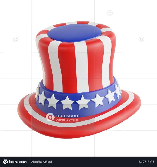 Uncle Sam Hat  3D Icon