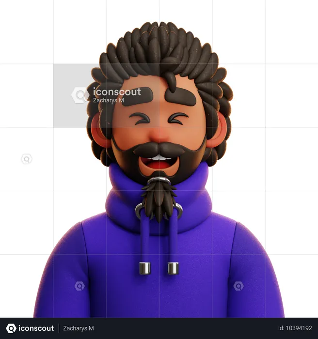 UNCLE WITH HOODIE  3D Icon