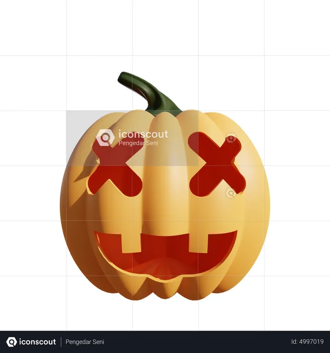 Undead Pumpkin  3D Icon