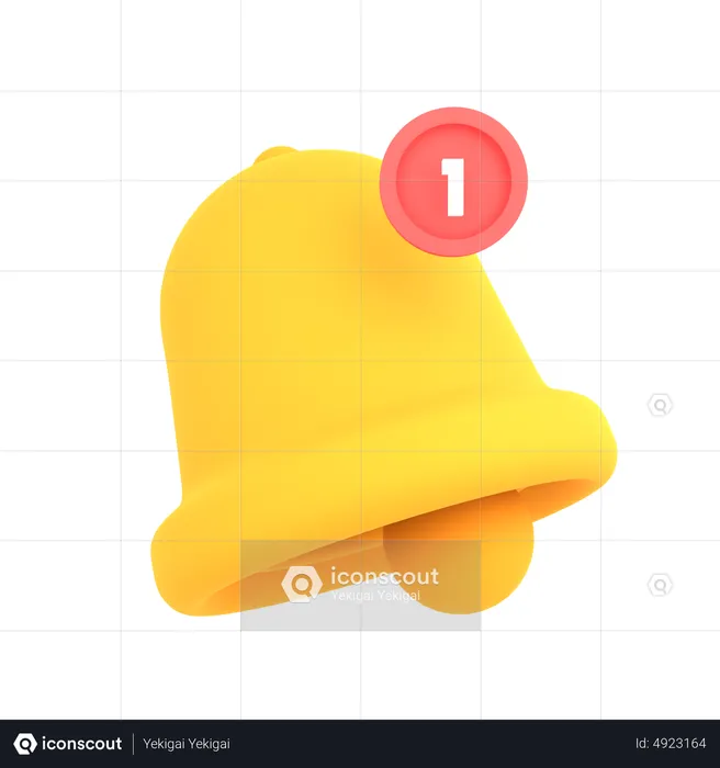 Une notification  3D Icon