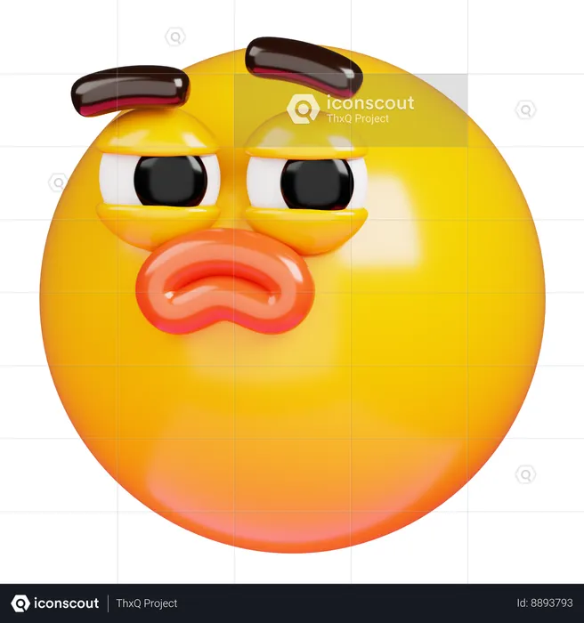 Unhappy Emoji Emoji 3D Icon