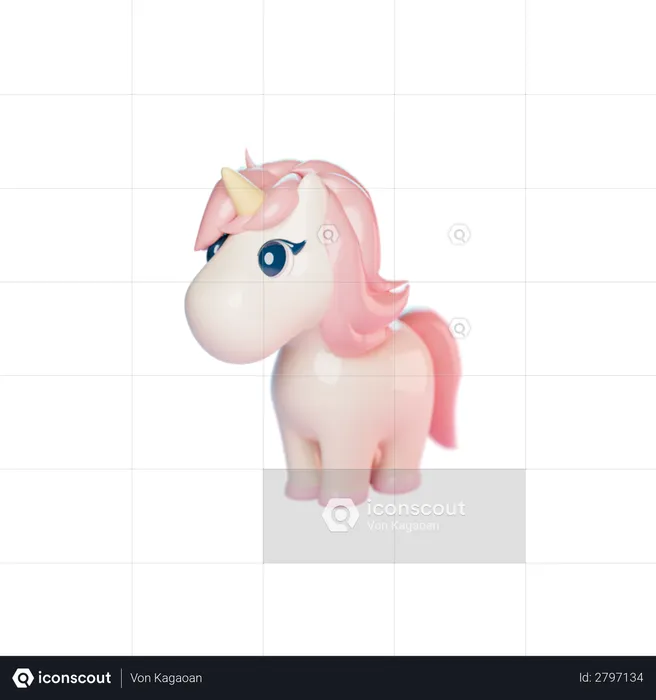 Unicorn  3D Illustration