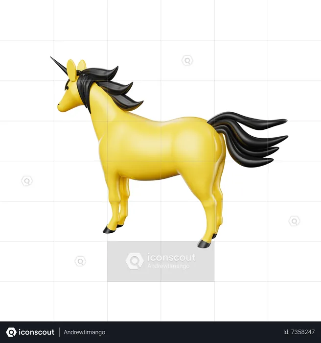 Unicorn  3D Illustration