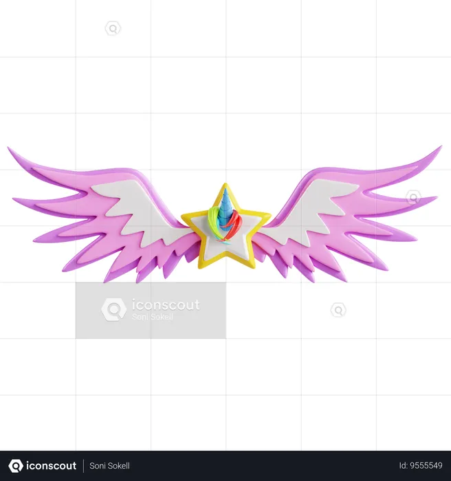 Unicorn Wings  3D Icon