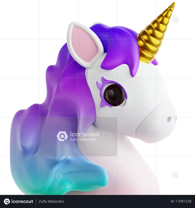 Unicornio  3D Icon