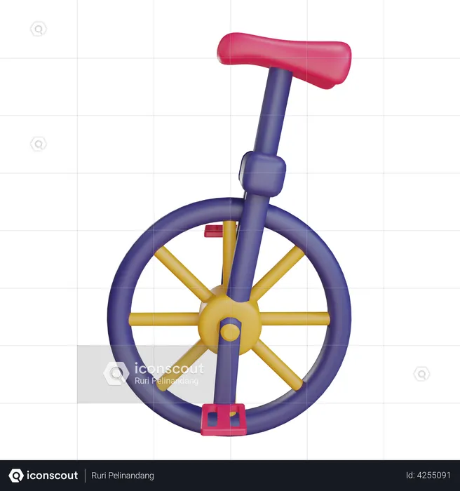 Premium Unicycle 3D Illustration download in PNG, OBJ or Blend format