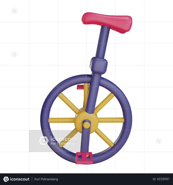 Unicycle  3D Illustration