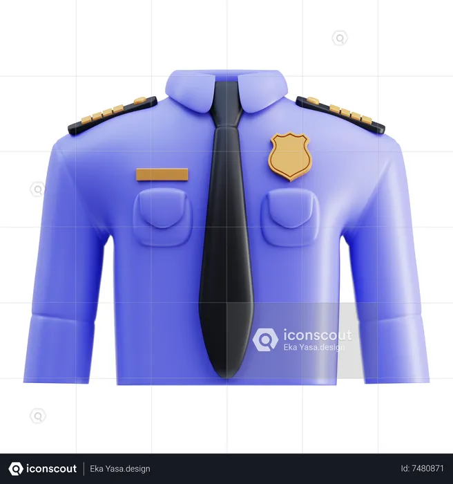 Uniforme de police  3D Icon