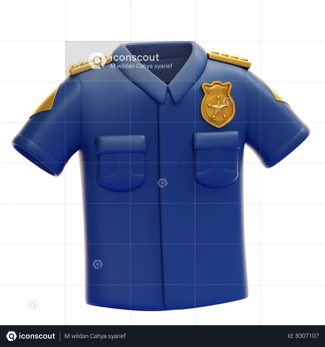 Uniforme policial  3D Icon