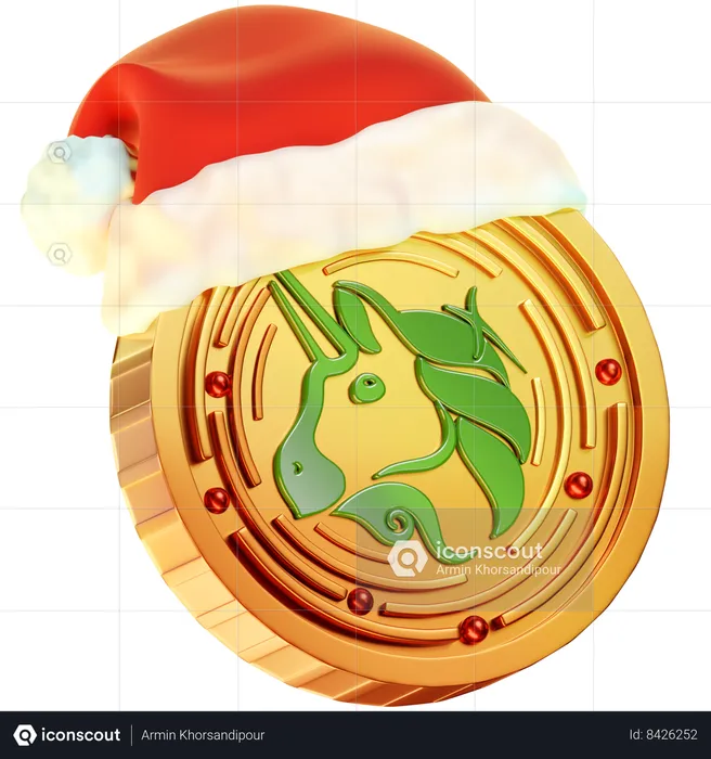 Uniswap Christmas Coin  3D Icon