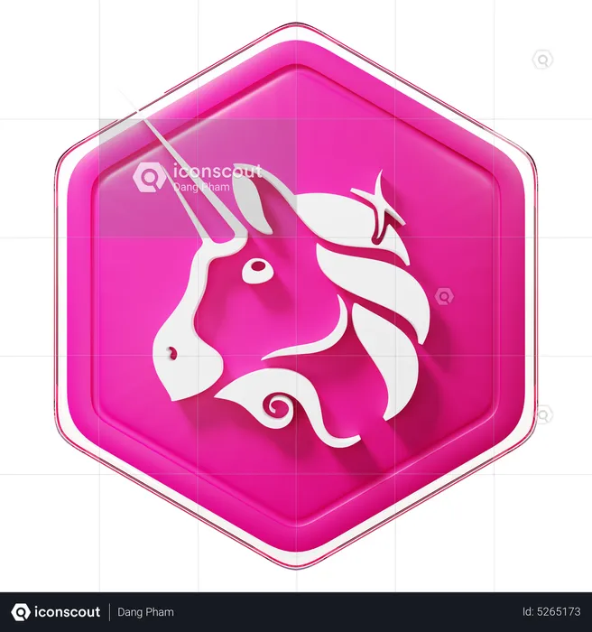 Uniswap (UNI) Badge  3D Icon