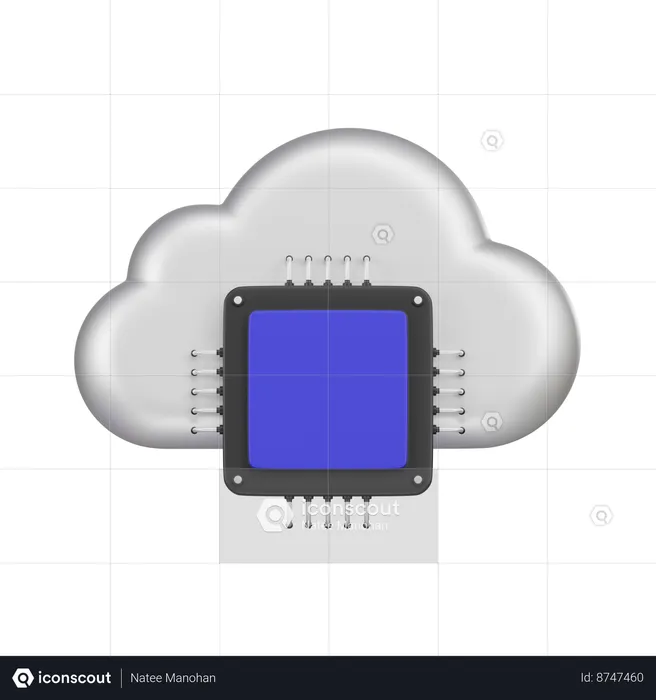 Unité de cloud computing  3D Icon