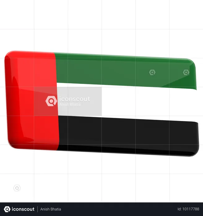 アラブ首長国連邦 Flag 3D Icon