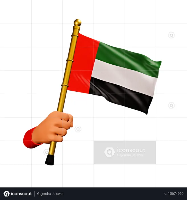 United Arab Emirates Flag Flag 3D Icon