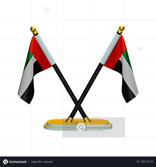 United Arab Emirates Flag Flag 3D Icon