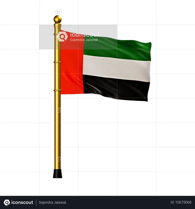 United Arab Emirates Flag Flag 3D Icon