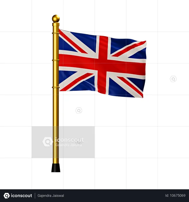 イギリス国旗 Flag 3D Icon