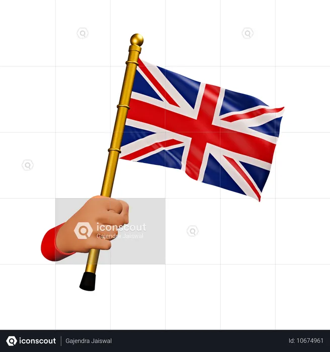 イギリス国旗 Flag 3D Icon