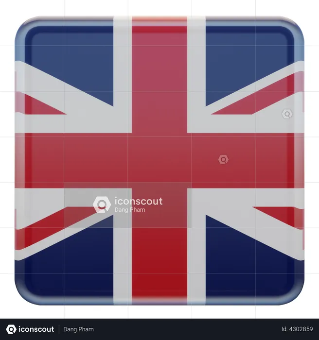 United Kingdom Flag Flag 3D Illustration
