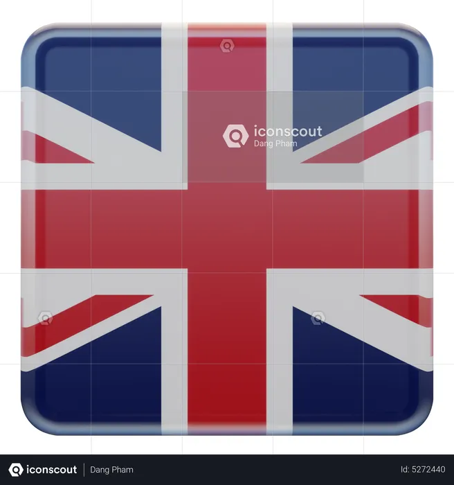 United Kingdom Square Flag Flag 3D Icon