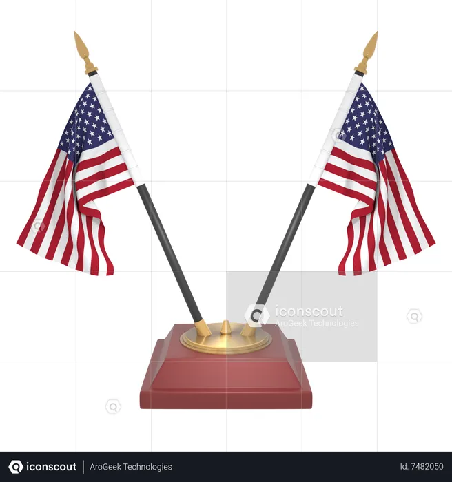 United state of america Flag 3D Icon