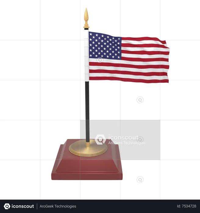 United States of America flag Flag 3D Icon