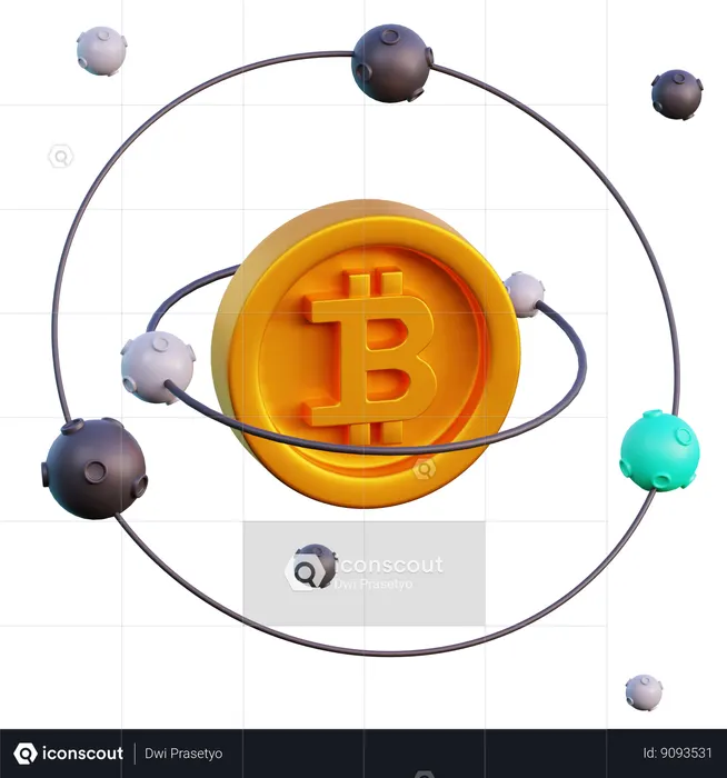 Univers crypto  Icône 3D