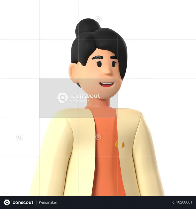 女子大生  3D Icon