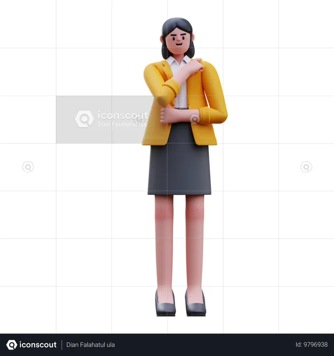 University Teacher  3D Illustration