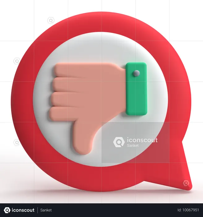 Unlike Chat  3D Icon