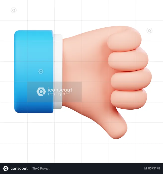 Unlike Hand Gesture Emoji 3D Icon