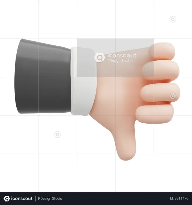 Unlike hand Gesture  3D Icon