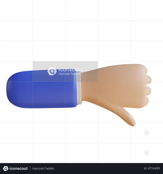 Unlike Hand Gesture  3D Illustration